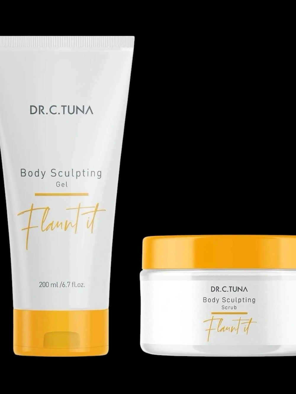 Flaunt It Body Sculpting Gel & Scrub - White & Yellow